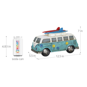 Solar Retro Bus Garden Statue, 7 Inch | Shop Garden Decor by Exhart