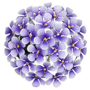 Solar Metal Hydrangea Garden Stake in Purple with Twenty-Six LED Lights, 7 by 21 Inches | Shop Garden Decor by Exhart