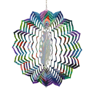 Laser Cut Peacock Hanging Wind Spinner with Bead Details, 12 Inch | Shop Garden Decor by Exhart