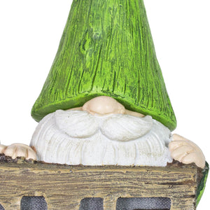 Solar Welcome Sign Held by Three Garden Gnomes Statuary, 13 by 8.5 Inches | Shop Garden Decor by Exhart