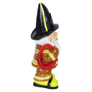 Fireman Fred Gnome Garden Statue, 13.5 Inches tall | Shop Garden Decor by Exhart