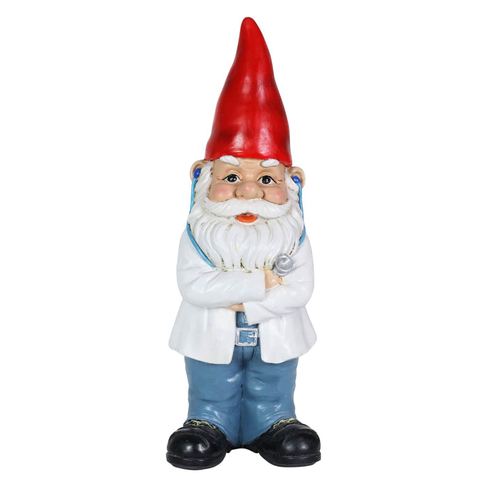 Hand Painted Doctor Danny Garden Gnome Statue, 5 by 14 Inches