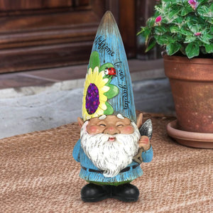 Blue Garden Gnome Statue with Trowel, 12 Inch | Shop Garden Decor by Exhart