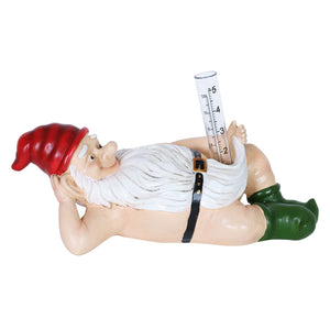 Good Time Naked Rain Gauge Ralph Gnome, 14 by 6 Inches | Shop Garden Decor by Exhart