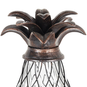 Bronze Pineapple Lantern with Battery Powered LED Candle on a Timer, 17 inch | Shop Garden Decor by Exhart