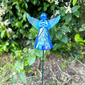 2 Piece Blue Angel WindyWing Garden Stakes, 4.5 by 30 Inches | Shop Garden Decor by Exhart