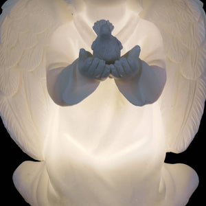 Solar Child Angel Garden Stake in Resin, 5 by 30 Inches | Shop Garden Decor by Exhart