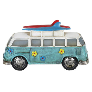 Solar Retro Bus Garden Statue, 7 Inch | Shop Garden Decor by Exhart