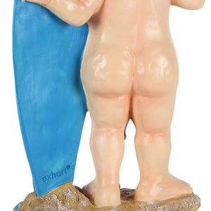 Good Time Naked Ned Surfer Garden Gnome Statue, 13 Inch | Shop Garden Decor by Exhart