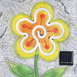 Solar Yellow Flower Stepping Stone, 10 Inch | Shop Garden Decor by Exhart