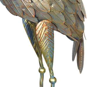 Metal Heron Garden Statue with Bronze Patina Finish, 42 Inch | Shop Garden Decor by Exhart