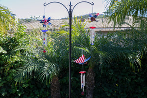 WindyWing Patriotic Butterfly Wind Chime, 8 by 18 Inches | Shop Garden Decor by Exhart