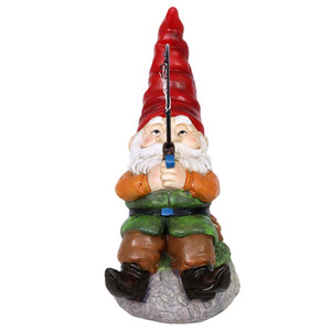 Good Time Fishing Frank Garden Gnome Statue, 13 Inch | Shop Garden Decor by Exhart