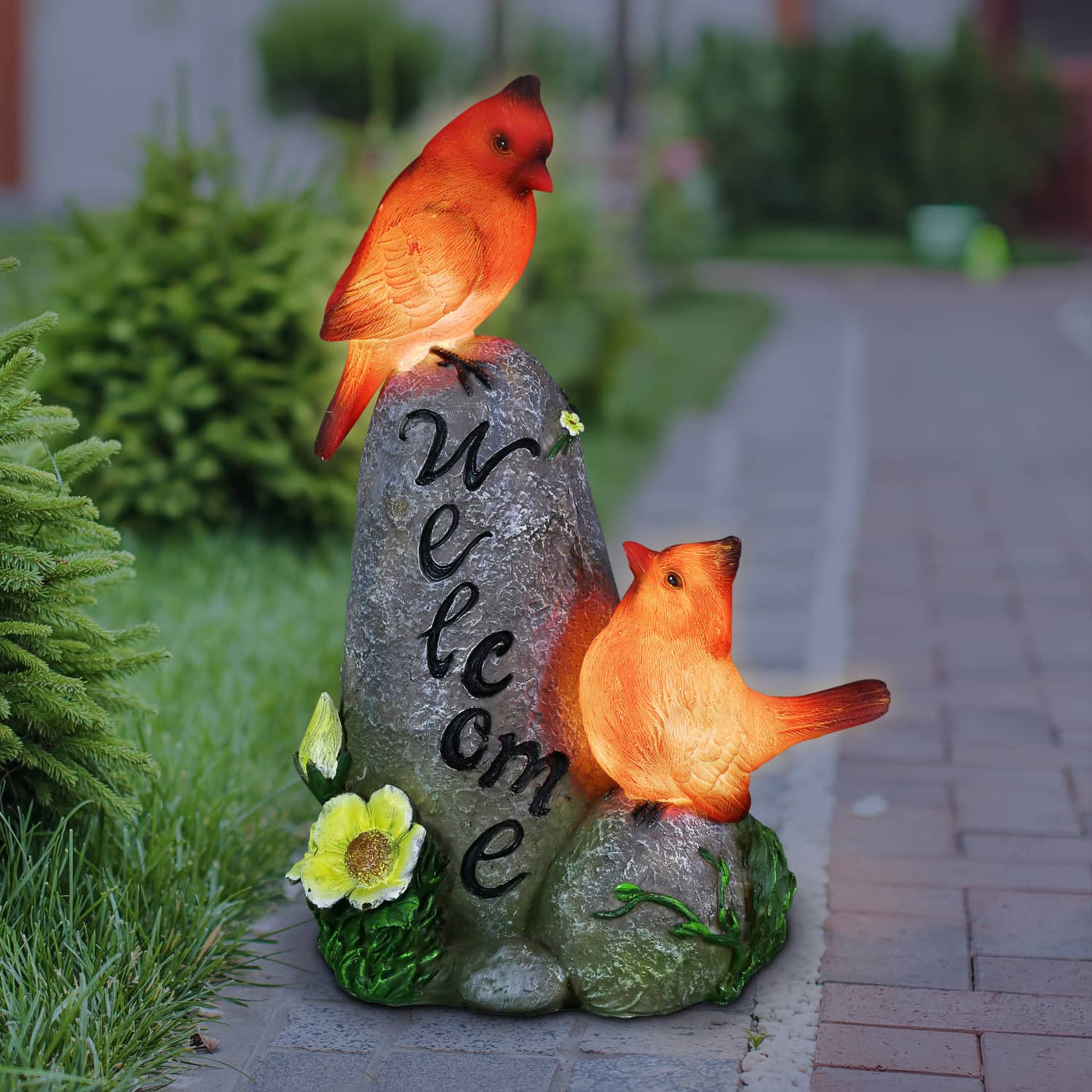 Tooyuart Solar Garden Statues,Koi Fish Decor,Set of 2 Solar