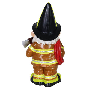 Fireman Fred Gnome Garden Statue, 13.5 Inches tall | Shop Garden Decor by Exhart