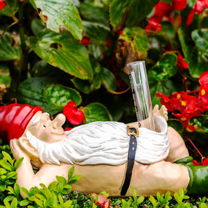 Good Time Naked Rain Gauge Ralph Gnome, 14 by 6 Inches | Shop Garden Decor by Exhart