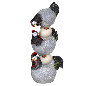 Stacked Chicken and Egg Hand Painted Garden Statue, 12 Inch | Shop Garden Decor by Exhart