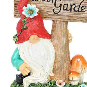 Two Can't See Hat Welcome Sign Garden Gnomes Statuary, 7.5 by 11 Inch | Shop Garden Decor by Exhart