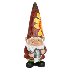 Red Garden Gnome Statue with Watering Can, 12 Inch | Shop Garden Decor by Exhart