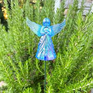 2 Piece Blue Angel WindyWing Garden Stakes, 4.5 by 30 Inches | Shop Garden Decor by Exhart