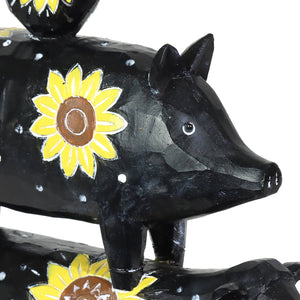 Stacked Sunflower Farm Animal Statuary, 12.5 by 17 Inches | Shop Garden Decor by Exhart