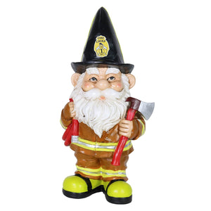 Fireman Fred Gnome Garden Statue, 13.5 Inches tall | Shop Garden Decor by Exhart