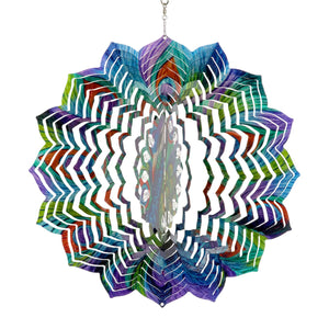 Laser Cut Peacock Hanging Wind Spinner with Bead Details, 12 Inch | Shop Garden Decor by Exhart