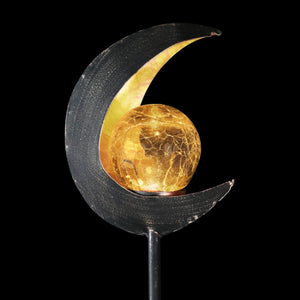 Solar Lunar Torch Moon Garden Stake, 5 by 37 Inches | Shop Garden Decor by Exhart