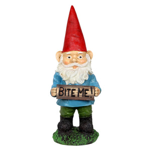 Bite Me Boris Gnome Statue, 13 Inch | Shop Garden Decor by Exhart