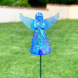 2 Piece Blue Angel WindyWing Garden Stakes, 4.5 by 30 Inches | Shop Garden Decor by Exhart