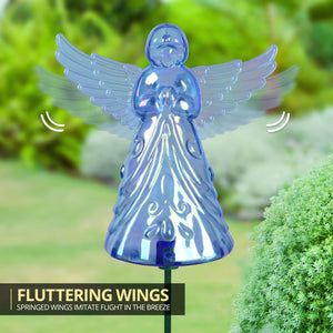 2 Piece Blue Angel WindyWing Garden Stakes, 4.5 by 30 Inches | Shop Garden Decor by Exhart