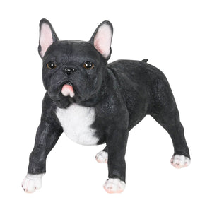 Hand Painted Black French Bulldog Statuary, 12 Inch | Shop Garden Decor by Exhart