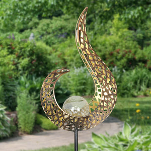 Solar Metal Filigree Open Flame Torch Garden Stake, 6.5 by 35.5 Inches | Shop Garden Decor by Exhart