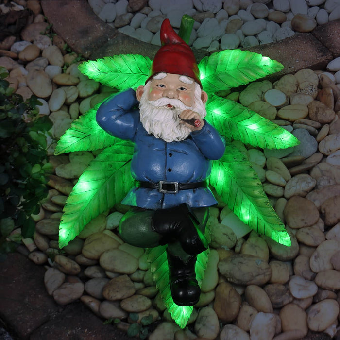 Good Time Ganja Lounging LED Gnome with Timer, 13 inches Long