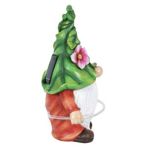 Solar Hula Hoop Garden Gnome Statuary, 7.5 by 11.5 Inches | Shop Garden Decor by Exhart