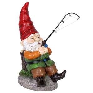 Good Time Fishing Frank Garden Gnome Statue, 13 Inch | Shop Garden Decor by Exhart