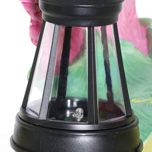 Flamingo Holding a Solar Lantern Garden Statue, 8 by 11 Inches | Shop Garden Decor by Exhart