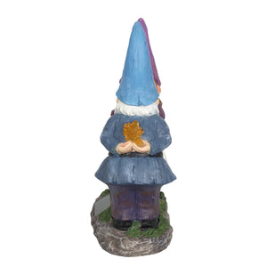 Solar Good Time Smooching Gnomes Garden Statue, 15 by 14 Inches | Shop Garden Decor by Exhart