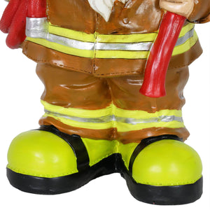 Fireman Fred Gnome Garden Statue, 13.5 Inches tall | Shop Garden Decor by Exhart