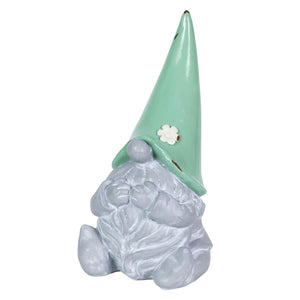 Solar Green Hat Grey Garden Gnome Statuary, 10 Inch | Shop Garden Decor by Exhart