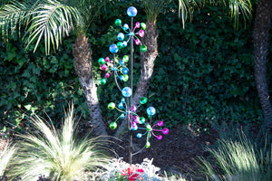 4 Tier Metal Cup Kinetic Garden Spinner Stake, 21 by 74 Inches | Shop Garden Decor by Exhart