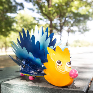 Colorful Metal Hedgehog Statuary, 8 Inch | Shop Garden Decor by Exhart