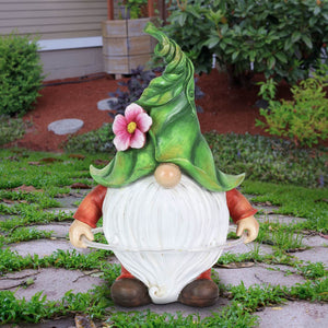 Solar Hula Hoop Garden Gnome Statuary, 7.5 by 11.5 Inches | Shop Garden Decor by Exhart