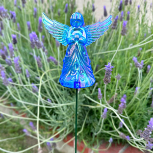 2 Piece Blue Angel WindyWing Garden Stakes, 4.5 by 30 Inches | Shop Garden Decor by Exhart