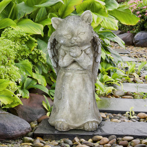 Praying Cat Angel Garden Statue, 7.5 Inches tall | Shop Garden Decor by Exhart