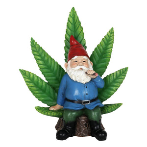 Good Time Ganja Throne LED Gnome with Timer, 12 inches | Shop Garden Decor by Exhart
