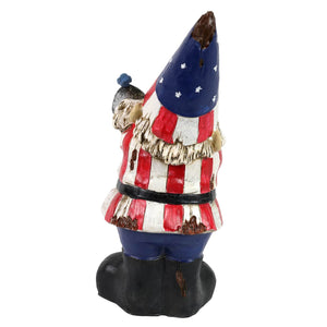 Patriotic Gnome Statue with LED Bird, 10 Inch | Shop Garden Decor by Exhart