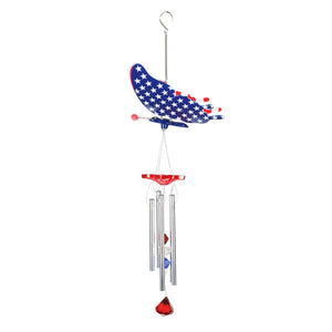 WindyWing Patriotic Butterfly Wind Chime, 8 by 18 Inches | Shop Garden Decor by Exhart