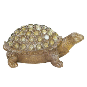 Turtle with Clear Accent Beads Garden Statue, 5 by 12 Inch | Shop Garden Decor by Exhart