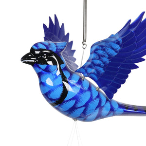 Large WindyWings Blue Jay Wind Chime, 12 by 24 Inches | Shop Garden Decor by Exhart